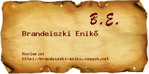 Brandeiszki Enikő névjegykártya